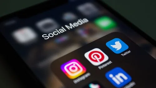 Social media apps on a phone screen